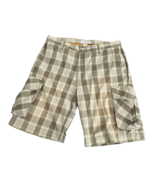 Vtg Quicksilver Edition Olive Green Plaid Shorts Mens 36 Y2k Skater w/Po... - €28,08 EUR