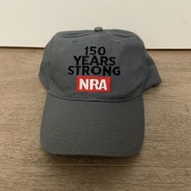 NRA 150 Years Strong Est 1871 Gray Adjustable Hook &amp; Loop One Size Hat Ball Cap - $12.00