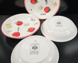 (4) Tabletops Unlimited Kitchen Prep 101 Pasta Bowls Set Tomatoes Red Wh... - $59.07