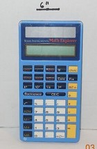 Vintage School Room TI Texas Instruments Solar Calculator Blue Math Expl... - $14.43