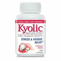 Kyolic Aged Garlic Extract Formula 101, Stress and Fatigue Relief, 100 Capsules - £13.03 GBP