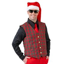 Gents Christmas Check Waistcoat - $25.24