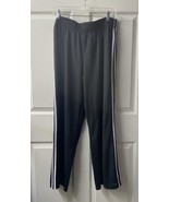 Champion Jogging Pants Pull On Womens Large Black White Striped Straight... - £7.68 GBP