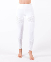 NWT $178 Womens New Leggings Prjon White Laser Cut M Yoga Pilates Hi Wai... - $176.22