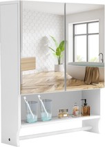 Nidouillet Bathroom Wall Cabinet With Mirror, 27&quot; Wall Mounted, Laundry Room - $77.99