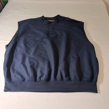 Cross Creek HN98Q Men&#39;s Blue 1/4 Snap Button Pullover Sweater Vest Size XL - $13.85