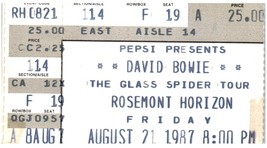 Vintage David Bowie Ticket Stub August 21 1987 Rosemont IL Glass Spider ... - £34.43 GBP