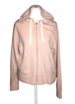 NAKEDCASHMERE Krystie Cashmere Cropped Zip-Up Hoodie Sweater Light Pink ... - £70.77 GBP
