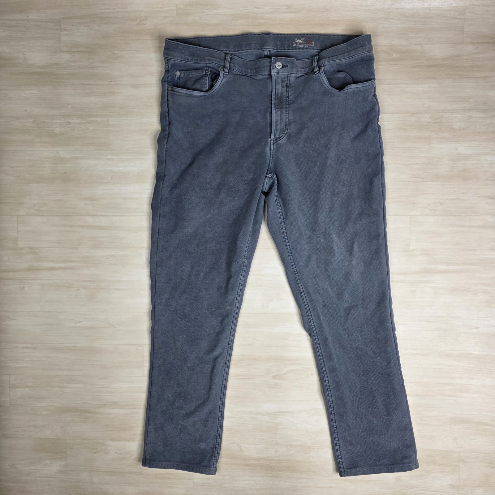 Faherty Pants Gray Stretch 5 Pocket Chino Preppy Cotton Men&#39;s Size 38 x 30 - $39.49
