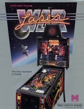 Laser War Pinball FLYER Pin Game 1987 NOS Space Age Future Art Science Fiction - £22.04 GBP