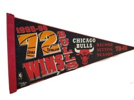 1995-96 Chicago Bulls 72 Wins Felt Pennant Full Size - Wincraft 72-10 Re... - £19.60 GBP