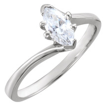 Marquise Diamond Ring 14k White Gold (1.12 Ct I VVS1 Clarity) GIA  - £3,788.83 GBP