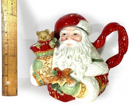 Santa Claus Bountiful Holiday Teapot - Fitz and Floyd w/ Original Box - $65.08