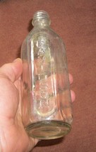 Vtg Davidson 8oz Ounce Glass Bottle Hexagon Mold Graduated Screw Rare Dairy Milk - £51.26 GBP