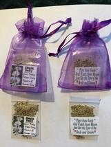 VP 75 Purple Sheer Organza Wedding Favors With Shasta Daisy Seeds + Poem +Free S - £12.35 GBP