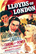 Freddie Bartholomew and Madeleine Carroll in Lloyd&#39;s of London 24x36 Poster - $32.99