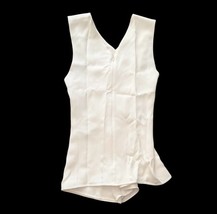 CELINE Paris 100% Silk Cross Front Top Off White Size 34 Made in France NWT image 7