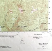 Map Stratton Maine 1956 Topographic Geological Survey 1:62500 22 x 18&quot; TOPO3 - £35.23 GBP