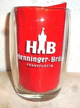 Henninger Brau +2002 Frankfurt White-label 0.4L German Beer Glass Seidel - £9.83 GBP