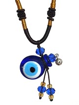 Evil Eye Bottle Pendant Necklace Poison Perfume Bottle Stash Pill Glass Lucky - £11.91 GBP