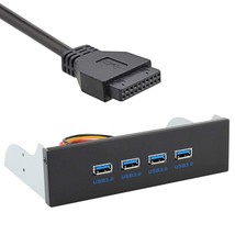 Xiwai Usb 3.0 Hub 4 Ports Front Panel To Motherboard 20Pin Connector Cab... - $42.99