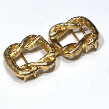 Jeannie Bouchever Belt Buckle Gold Tone Double Knots 1977 Interlocking - £21.67 GBP