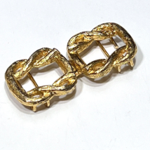 Jeannie Bouchever Belt Buckle Gold Tone Double Knots 1977 Interlocking - £20.73 GBP