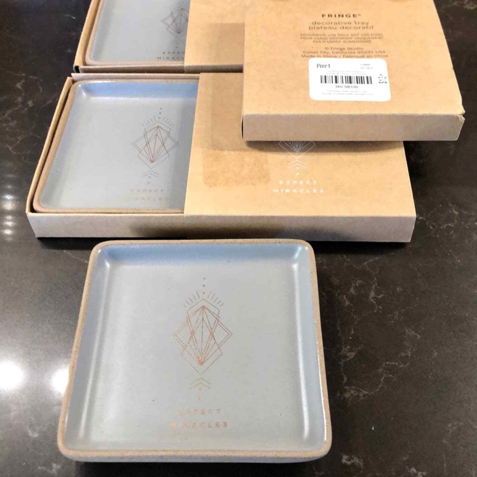 Primary image for 3 x pier 1 imports Expect Miracles jewelry trays