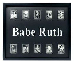 Babe Ruth Framed 10 Baseball Card Collage Lot New York Yankees NY - £169.83 GBP