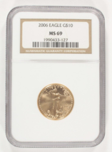 2006 1/4 Oz. G$10 Gold American Eagle Graded by NGC as MS69 - $775.17