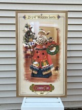 Vintage Grandeur Noel Wooden Santa 25-1/4” Tall Collectors Edition In Box - £97.63 GBP