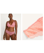 Old Navy Cheeky Thong XXL 2XL Set Lot 5 Pairs Pink Lace Underwear Womens - $46.53
