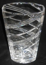 Royal Doulton Lead Crystal Swing Pattern 9 5/8&quot; Vase Great Shape And Design! - £70.08 GBP