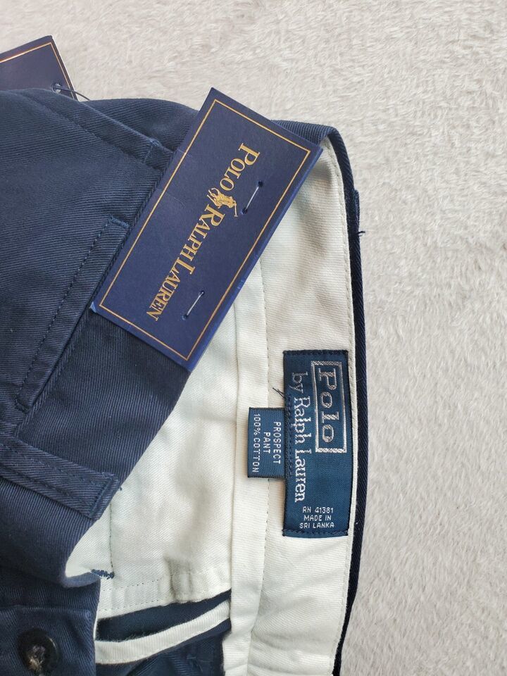 polobyRalphLaurenPROSPECTラルフローレンプロスペクト32 Polo Ralph Lauren NWT Prospect Pants Mens 33x32 Cotton Navy