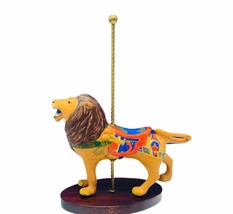 Franklin mint figurine carousel treasury art 1989 Manns NIB box Lion King cat - £38.88 GBP