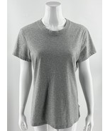 Nike Dri Fit Cotton Tee Top Size XL Gray Short Sleeve Athletic Shirt Womens - $19.80