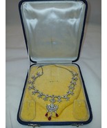 Rhinestone Necklace Chocker Vintage - £24.59 GBP