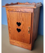 Wooden Heart Cutout Freestanding Cabinet 32&quot; Tall 22x19 Printer Microwav... - $407.47 CAD