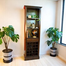 Mahogany Wood Wine Rack Books Bottles Shelf Holder Colonial Style Furniture - $1,519.40