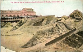 RCA Masters Voice Dog Atlantic City New Jersey NJ Sand Art  UNP DB Postcard R1 - £27.06 GBP