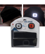 Front &amp; Rear Illuminated Beanie Flashlight White Red 4x200 Lumen LED Hat... - $14.01