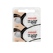 Maxell 391 SR1120W 1.55V Silver Oxide Watch Battery Button (15 Batteries) - $5.11