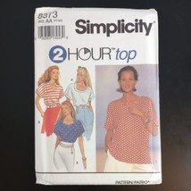 Simplicity 8373 Pattern Misses&#39; Top Neckline Variations Pullover AA XS-M UC VTG - $5.15