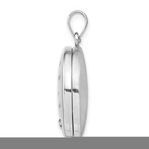 Silver Rh-pltd 20mm Diamond Always On My Mind Round Locket QLS961 - $52.50