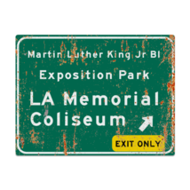 Retro Los Angeles Memorial Coliseum Highway Metal Sign - £18.83 GBP+