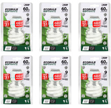 Feit Electric BPESL13T/GU24 Soft White Non-Dimmable Light Bulbs (Pack of 6) - £31.38 GBP