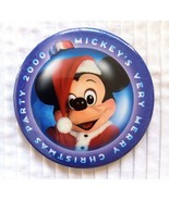 Mickey Mouse Very Merry Christmas Party 2000 button mint condition - €4,06 EUR