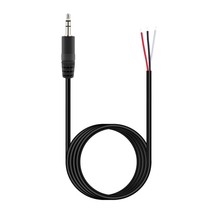 (6 Ft Replacement 3.5Mm Male Plug To Bare Wire Open End Trs 3 Pole Stereo 1/8&quot; 3 - £14.19 GBP