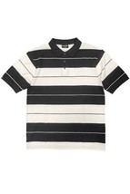 Men&#39;s Black &amp; White Old School Pique Polo Shirt (S) - $31.19