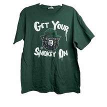 Vintage 90’s Smokey The Bear  Get Your Smokey On T Shirt Size Large Green S/S - £11.16 GBP